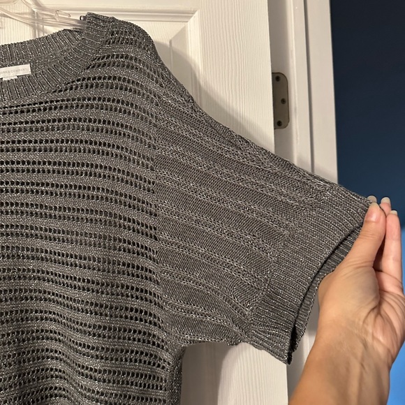 New York and Company Metallic Crocheted Sweater - Picture 7 of 14